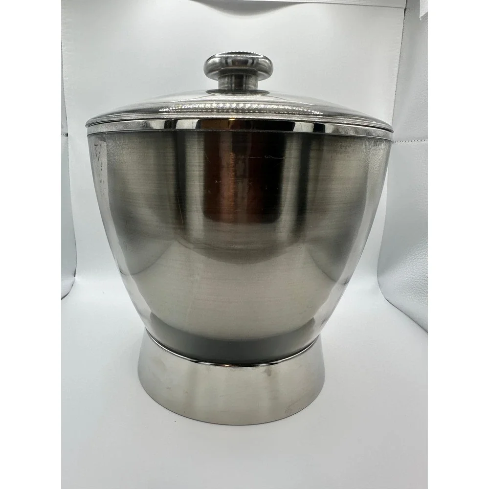 Oneida Stainless Steel Ice Bucket w/ Lid and‎ Accessories Double Wall Insulated